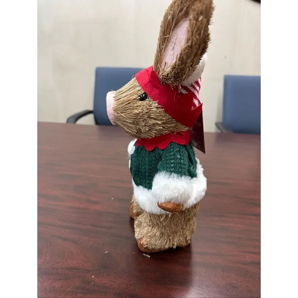 NWT Red Shed Elf Pig Christmas Tabletop Decor